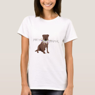 Chocolate Labrador Retriever Party T-Shirt