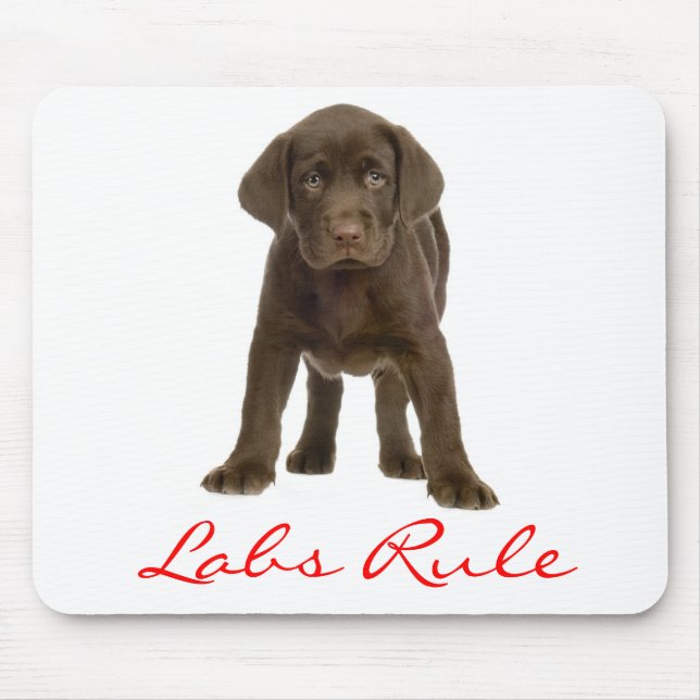 Chocolate Labrador Retriever Puppy Dog Mousepad (Front)