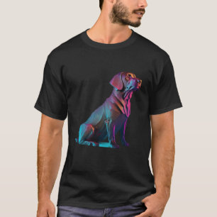Chocolate Labrador Synthwave 80s Retrowave Aesthet T-Shirt