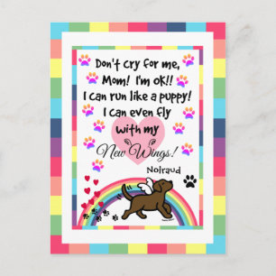 Chocolate Labrador Trotting Memorial Postcard
