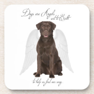 Chocolate Labs are Angels Coaster Set