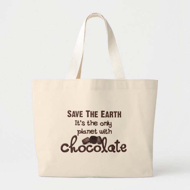 Chocolate Large Tote Bag (Front)