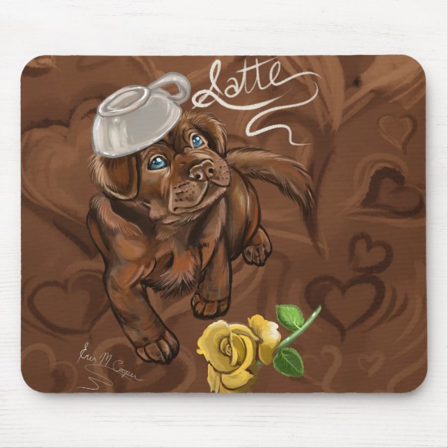 Chocolate Latte Lab Mouse Mat (Front)