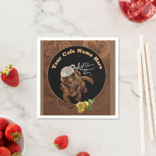 Chocolate Latte Lab Napkin