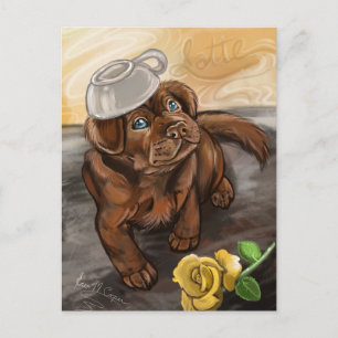 Chocolate Latte Lab Postcard