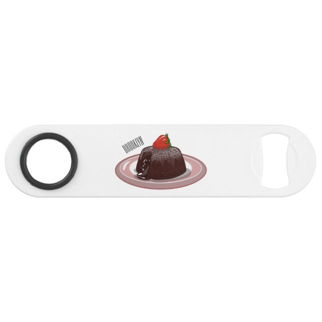 Chocolate lava cake cartoon illustration  (Front (Horizontal))