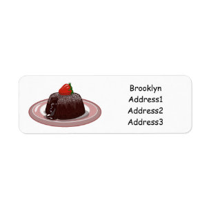 Chocolate lava cake cartoon illustration