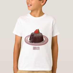 Chocolate lava cake cartoon illustration T-Shirt