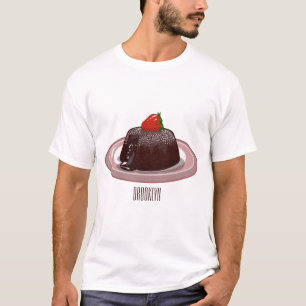 Chocolate lava cake cartoon illustration T-Shirt