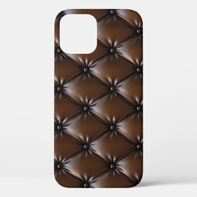Chocolate Leather: Luxurious Upholstery Texture Case-Mate iPhone Case (Back)