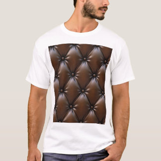 Chocolate Leather: Luxurious Upholstery Texture T-Shirt