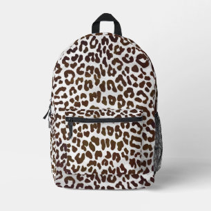 Chocolate, leopard pattern, backpack