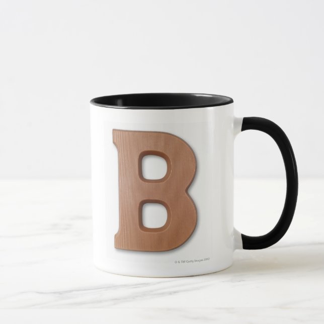 Chocolate letter b mug (Right)