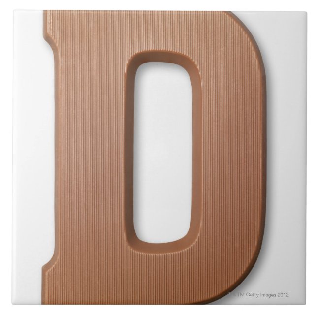 Chocolate letter d tile (Front)