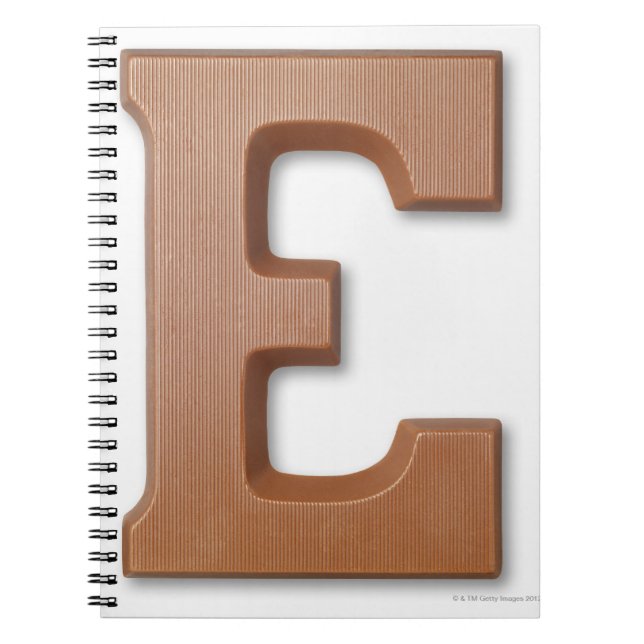Chocolate letter e notebook (Front)