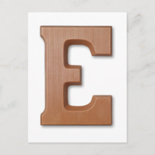 Chocolate letter E Postcard
