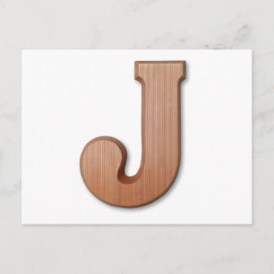 Chocolate letter J Postcard