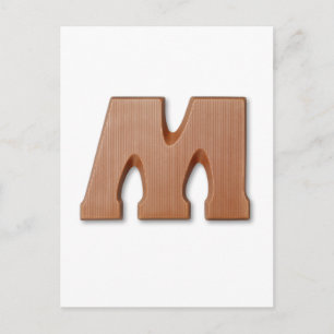 Chocolate letter M Postcard