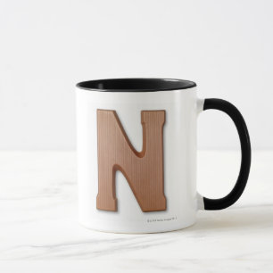 Chocolate letter n mug