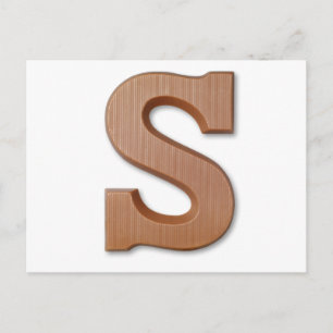 Chocolate letter S Postcard