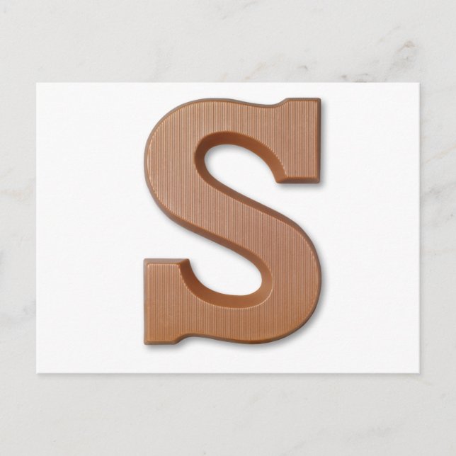 Chocolate letter S Postcard (Front)