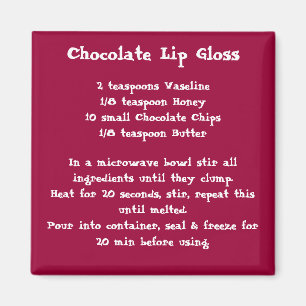 Chocolate Lip Gloss Recipe Magnet colour