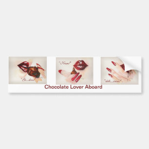 Chocolate Lover Aboard Bumper Sticker