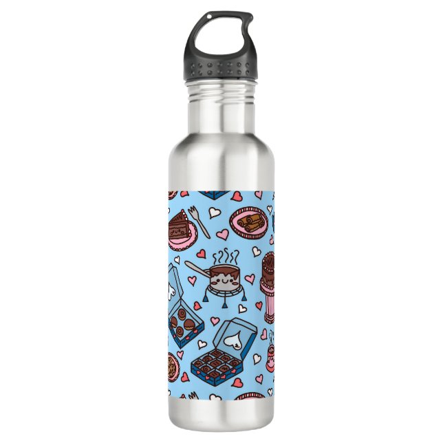 Chocolate lover cute 710 ml water bottle (Front)