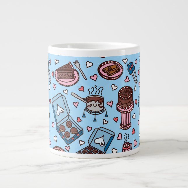 Chocolate lover cute large coffee mug (Front)