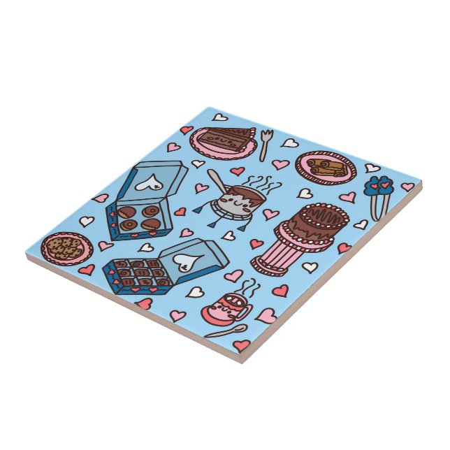 Chocolate lover cute tile (Side)