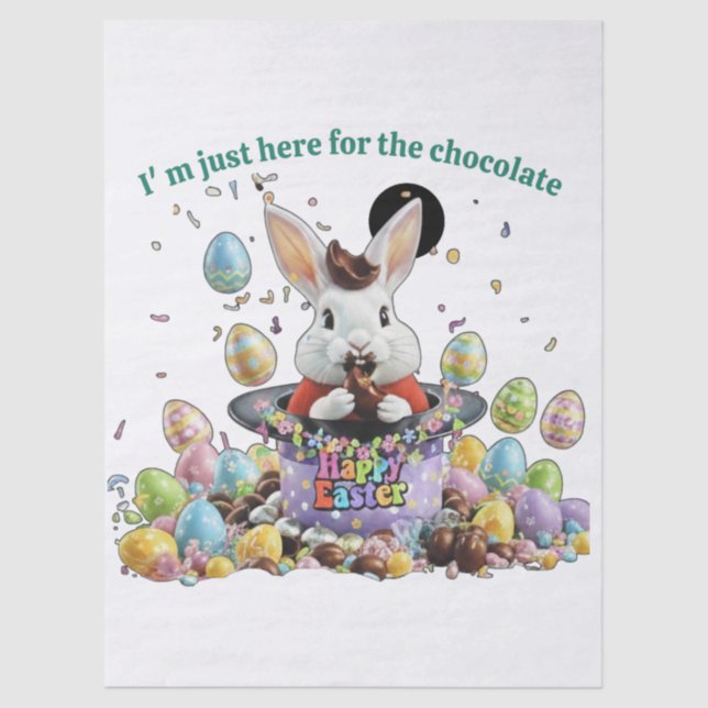 Chocolate Lover Easter Tissue Paper (Front)