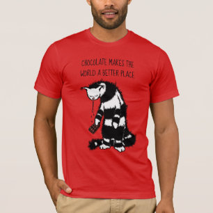 Chocolate Lover Funny Cat T-Shirt