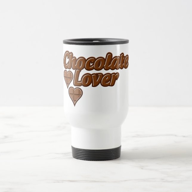 Chocolate Lover mug - choose style & colour (Center)