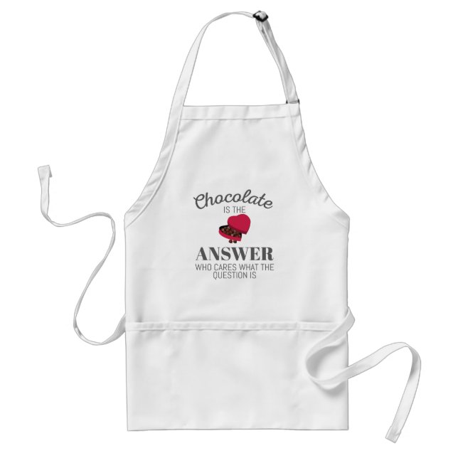 Chocolate Lover Quote Gift Chocolate Is The Answer Standard Apron (Front)