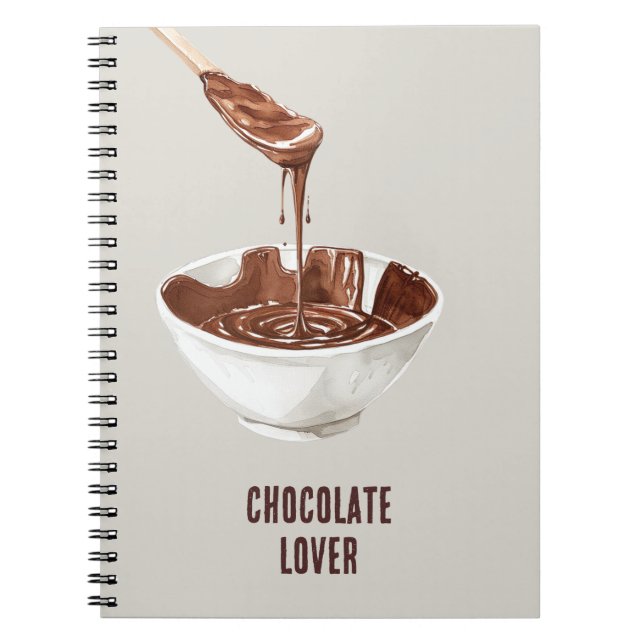 Chocolate Lover Spoon Bowl Notebook (Front)