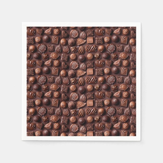 Chocolate Lover Sweet Cute Cozy Modern Food  Napkin (Front)