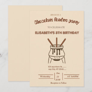 Chocolate Lovers Fondue Party Invitation