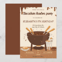 Chocolate Lovers Fondue Party Invitation