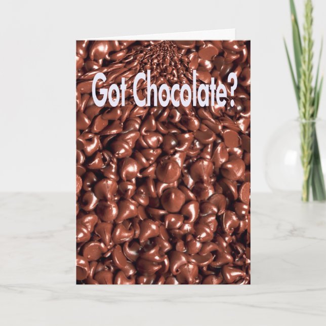 Chocolate Lovers Unique Paper Greeting Card (Front)