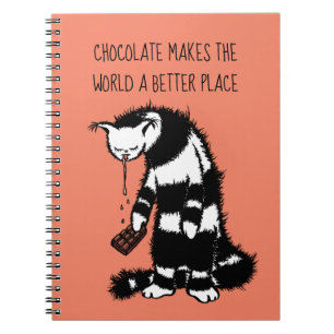 Chocolate makes the world a better place notebook