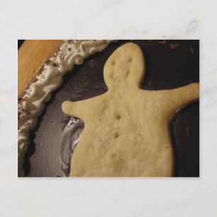 Chocolate Man Pie Postcard