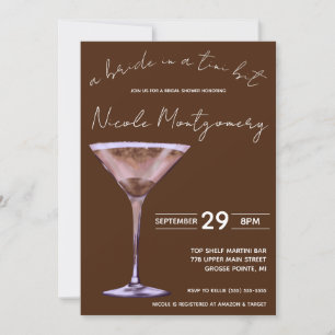Chocolate Martini, Bride in a Tini Bit, Bridal Invitation
