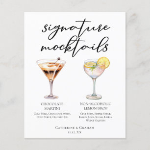 Chocolate Martini Lemon Drop Dessert Mocktail Menu