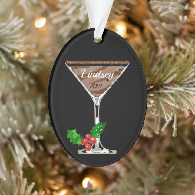 Chocolate Martini Personalised Ornament (Tree)