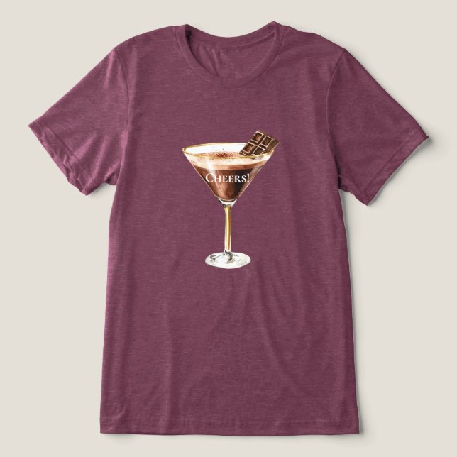 Chocolate Martini Tri-Blend Shirt (Design Front)