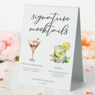 Chocolate Martini Virgin Mojito Mocktail Menu