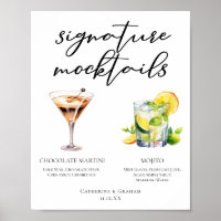 Chocolate Martini Virgin Mojito Mocktails Menu