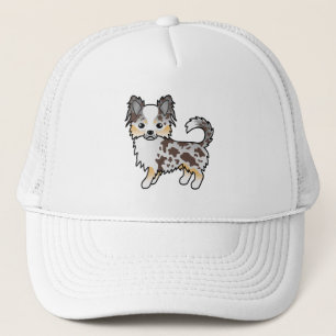 Chocolate Merle Long Coat Chihuahua Cute Dog Trucker Hat