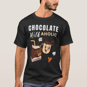 Chocolate Milk Aholic Food Eater Graphic T-Shirt