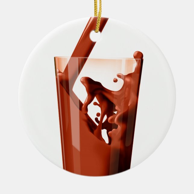 Chocolate Milk Ceramic Tree Decoration (Front)